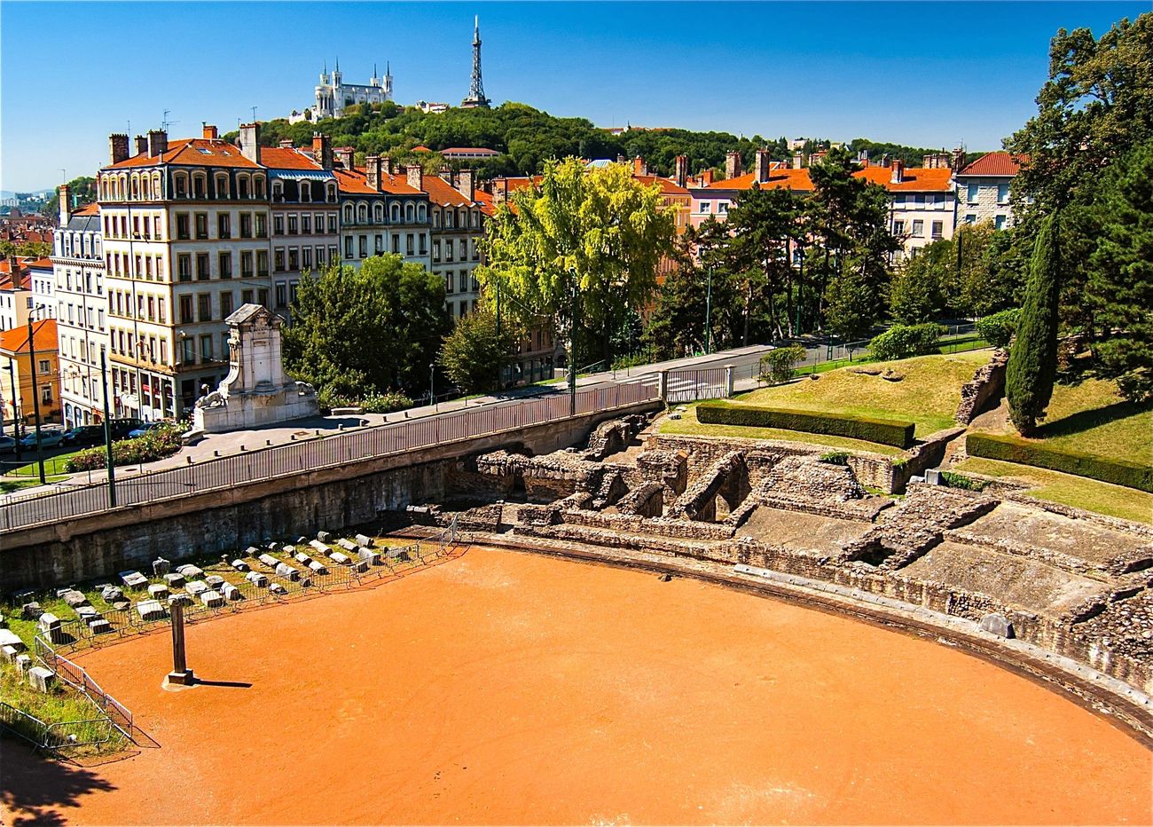 L’amphithéâtre des Trois Gaules à Lyon dans le quartier de la Croix-Rousse.