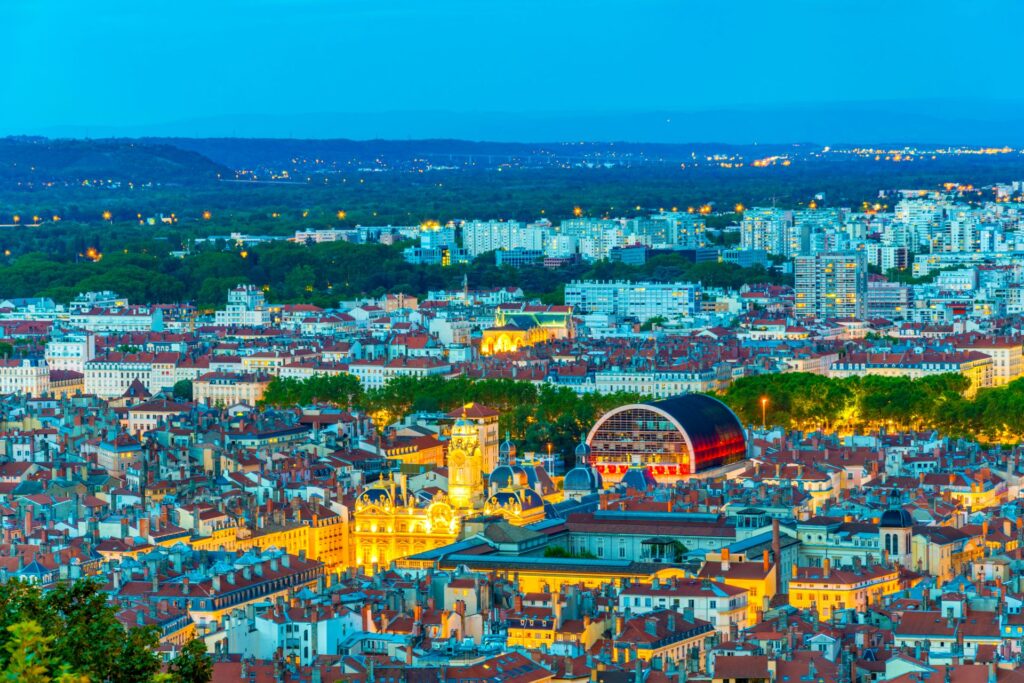 Vue sur le Rooftop de l'Opéra à Lyon