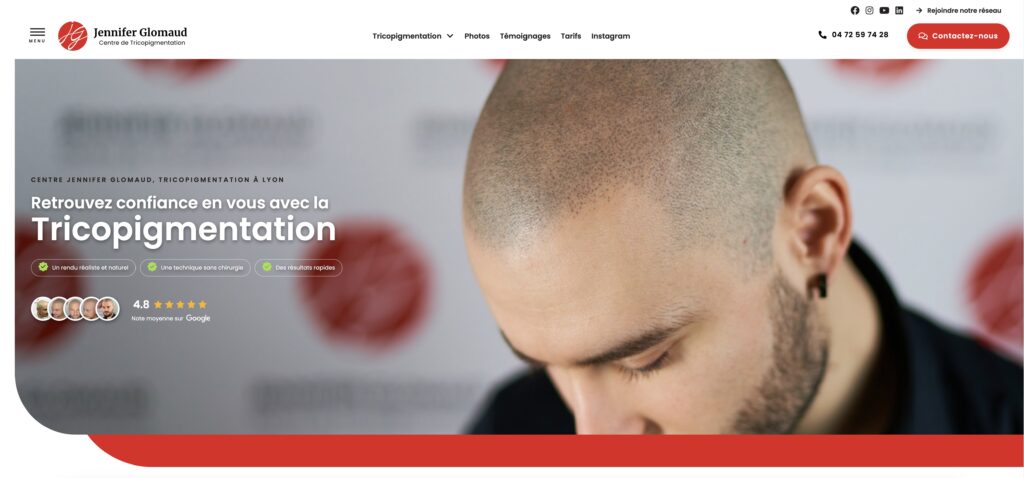 Centre Jennifer Glomaud - Tricopigmentation